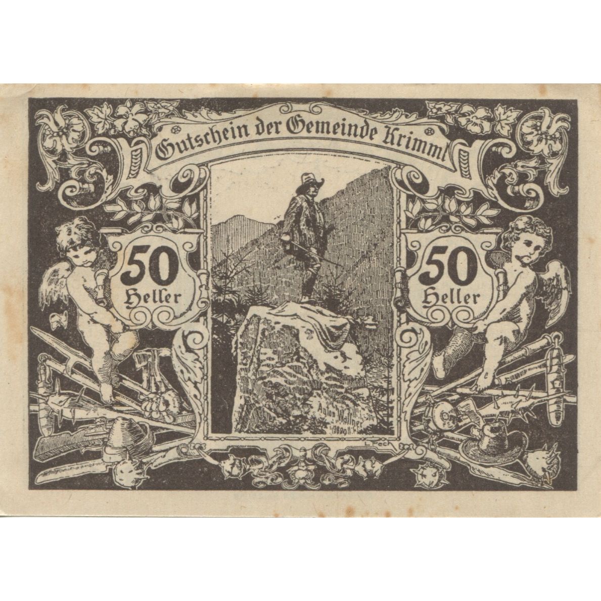 Banknote, Austria, Krimml, 50 Heller, Eglise 1920-12-31, UNC(63), Mehl:FS 483a