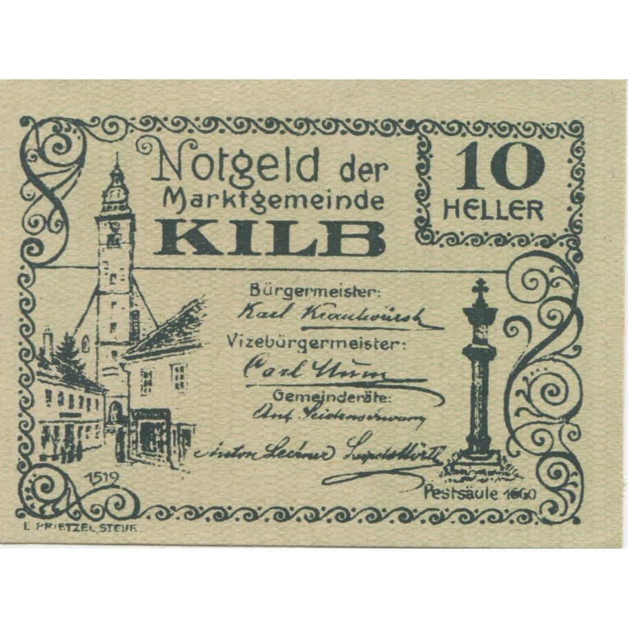Banknote, Austria, Kilb, 10 Heller, village 1920-12-31, UNC(63) Mehl:FS 436