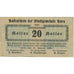 Banknote, Austria, Horn, 20 Heller, Texte 1920-07-31, UNC(63), Mehl:FS 397Ia2