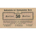 Banknote, Austria, Horn, 50 Heller, Texte 1920-07-31, UNC(63), Mehl:FS 397Ia2