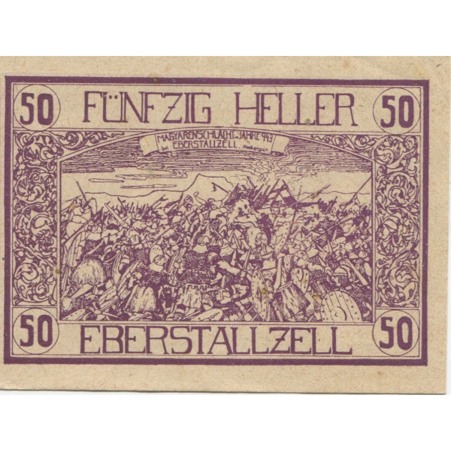 Banknote, Austria, Eberstallzell, 50 Heller, champs, 1920 UNC(63) Mehl:FS 146