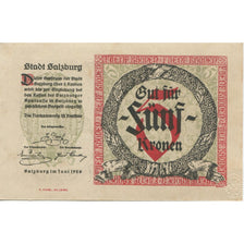Billet, Autriche, Salzburg, 5 Kronen, village, 1920, SPL, Mehl:FS 860II