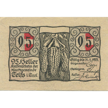 Banknote, Austria, Telfs, 95 Heller, blé 1921-01-31, UNC(63), Mehl:FS 1061a