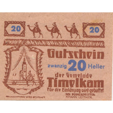 Banknote, Austria, Timelkam, 20 Heller, Blason, 1920, UNC(63), Mehl:FS 1072