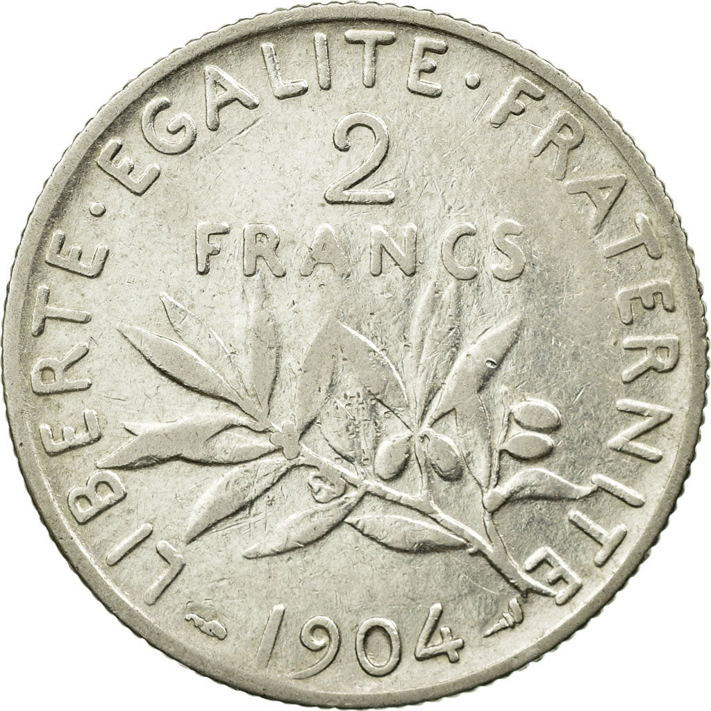 Coin, France, Semeuse, 2 Francs, 1904, VF(20-25), Silver, KM:845.1, Gadoury:532