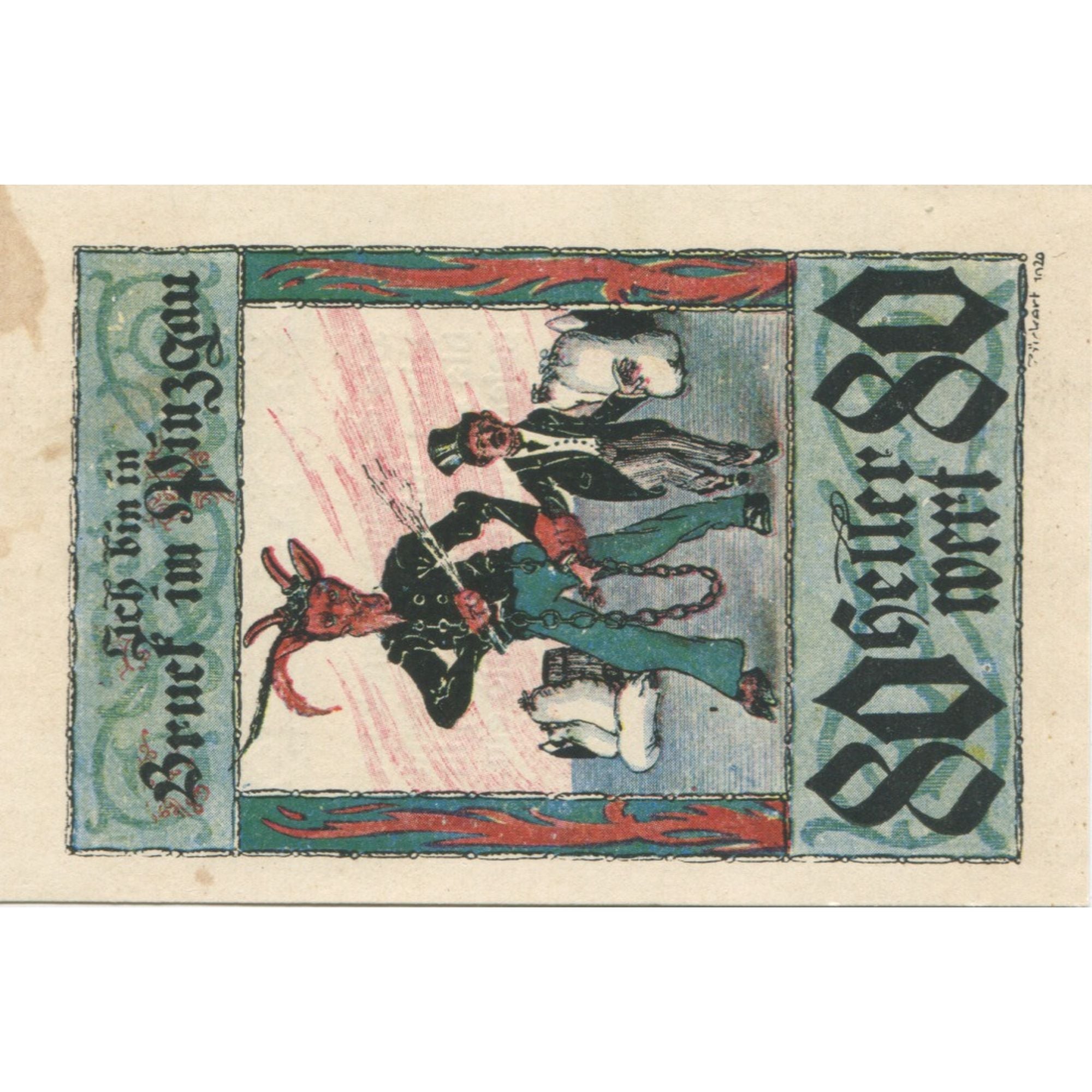 Banknote, Austria, Bruck, 80 Heller, personnage 1921 UNC(63) Mehl:FS 107IIIa