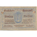 Banknote, Austria, Blindenmarkt, 50 Heller, Blason, 1920 UNC(63) Mehl:FS 93Ia