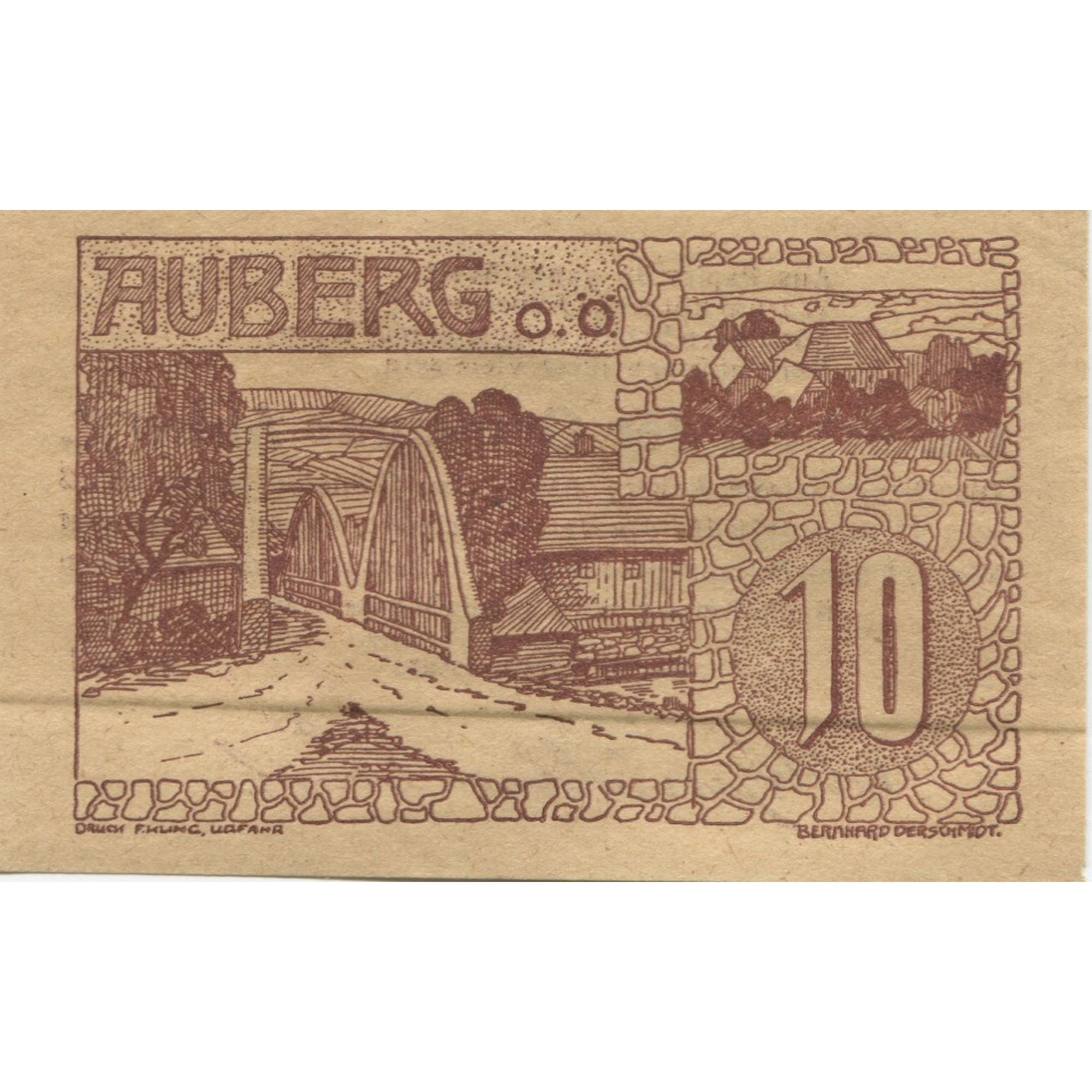 Banknote, Austria, Auberg, 10 Heller, ferme1920-06-13, UNC(63), Mehl:FS 66aA