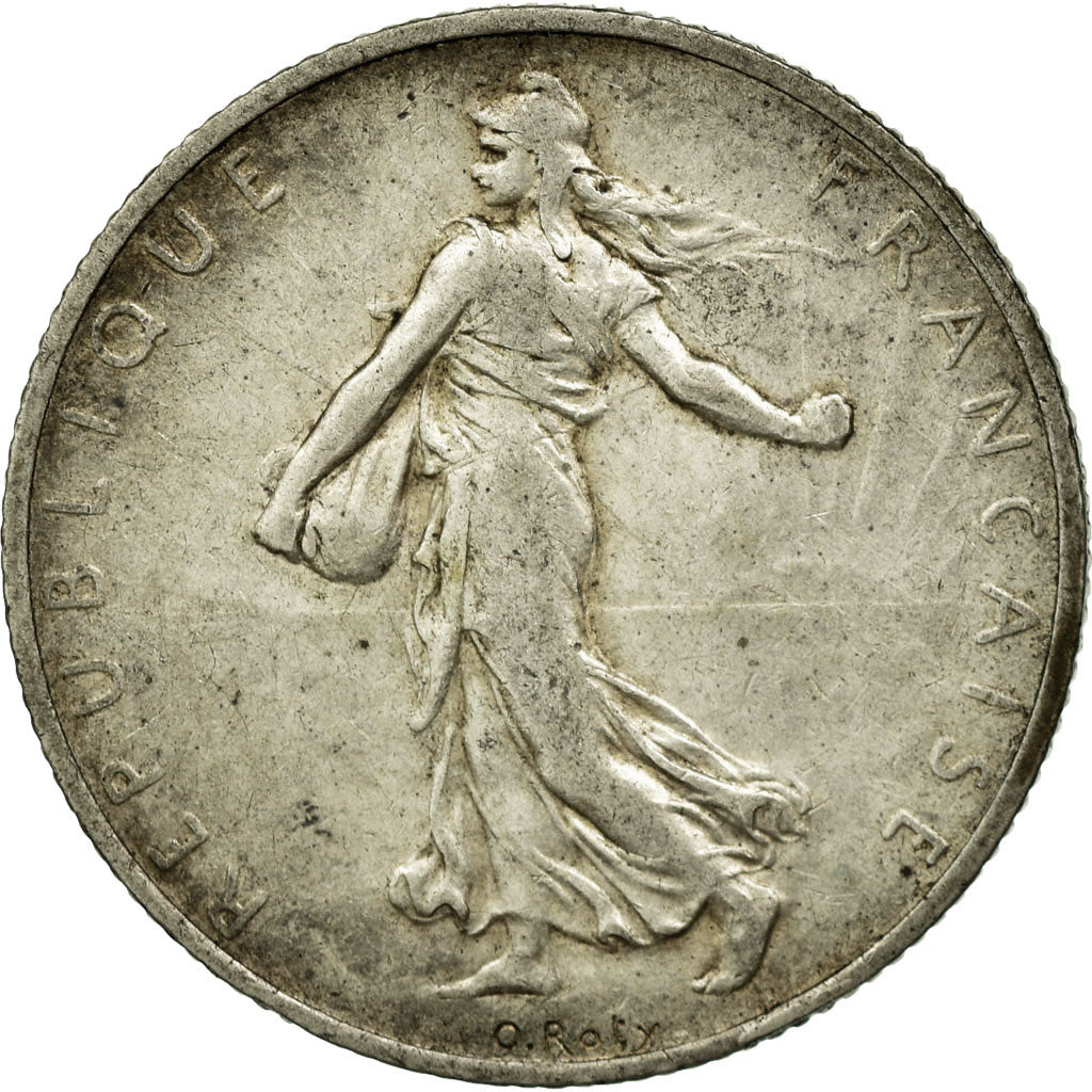 Coin, France, Semeuse, 2 Francs, 1909, EF(40-45), Silver, KM:845.1, Gadoury:532