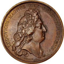 France, Médaille, Louis XIV, Prise de Valenciennes, 1677, Bronze, Dollin