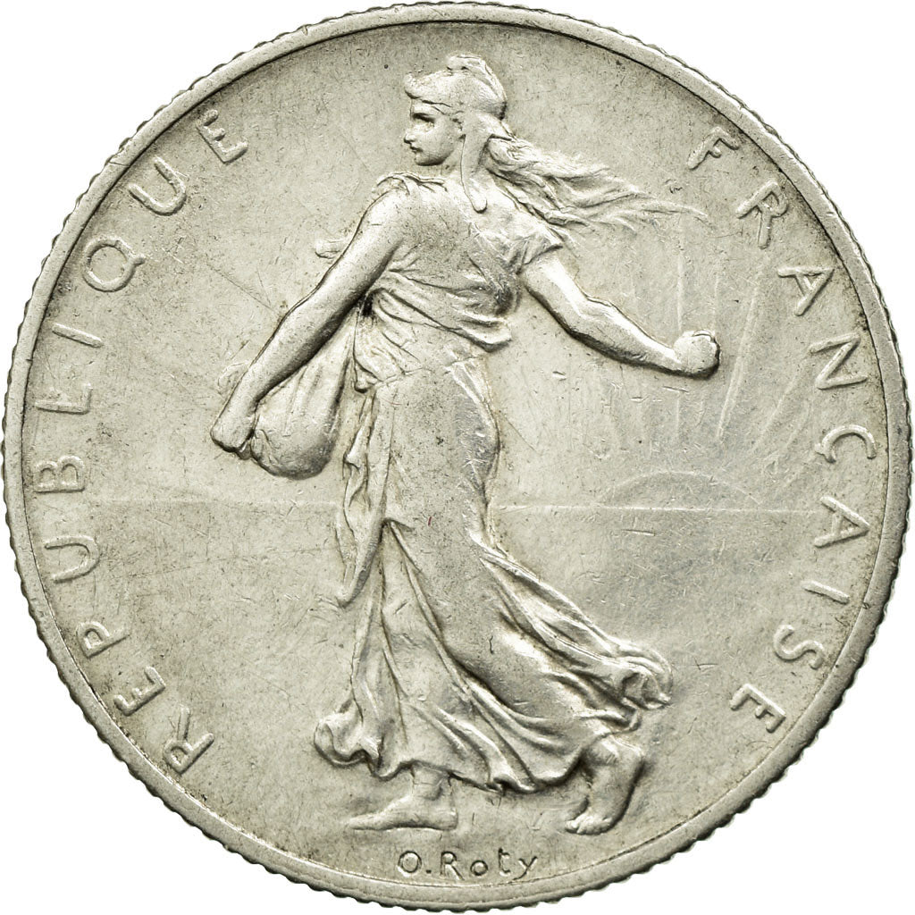Moneda, Francia, Semeuse, 2 Francs, 1912, MBC+, Plata, KM:845.1, Gadoury:532