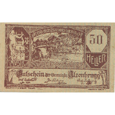 Banknote, Austria, Atzenbrugg, 50 Heller personnage, 1920 UNC(63) Mehl:FS 63IIaA