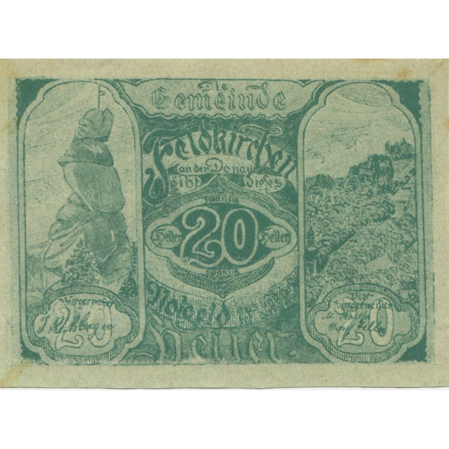 Biljet, Oostenrijk, Feldkirchen, 20 Heller, rocher, 1920, SUP, Mehl:FS 197a
