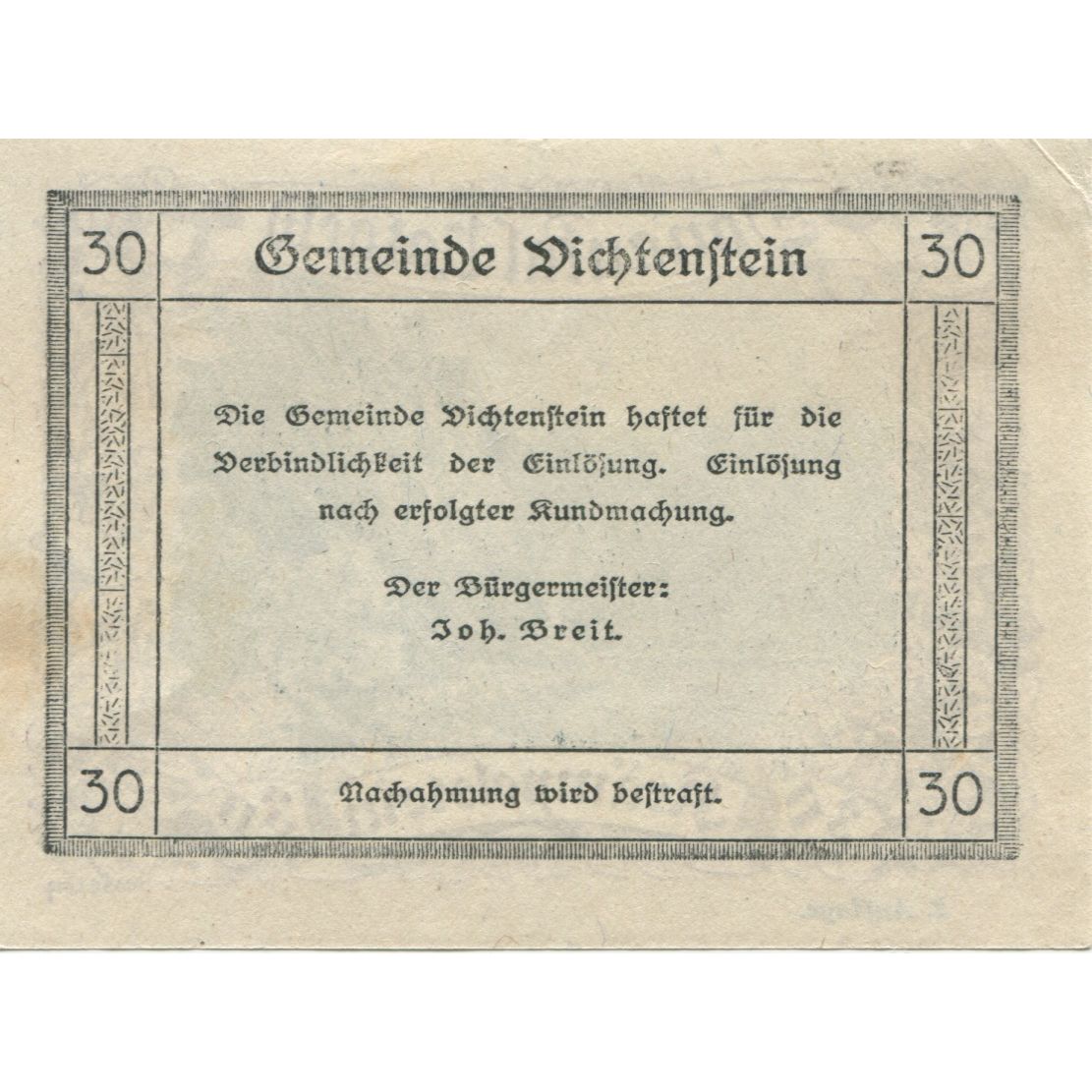 Banknote, Austria, Krämpelstein, 30 Heller, lac, 1920, UNC(63), Mehl:FS 127f