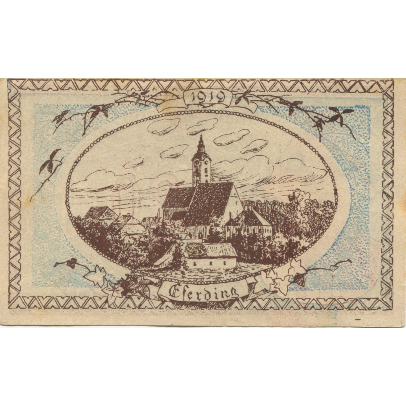 Geldschein, Österreich, Eferding, 20 Heller, Blason, 1919, VZ+, Mehl:FS 152