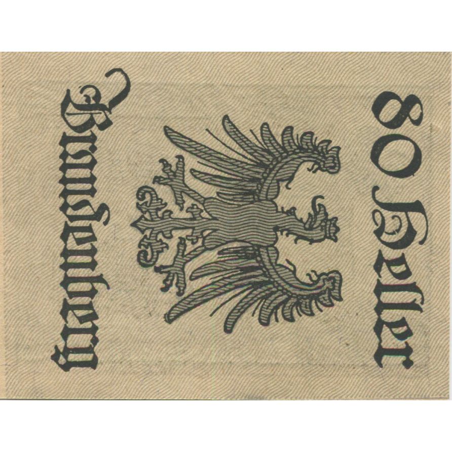 Banknote, Austria, Brandenberg, 80 Heller, Blason, 1920 UNC(63) Mehl:FS 99bA
