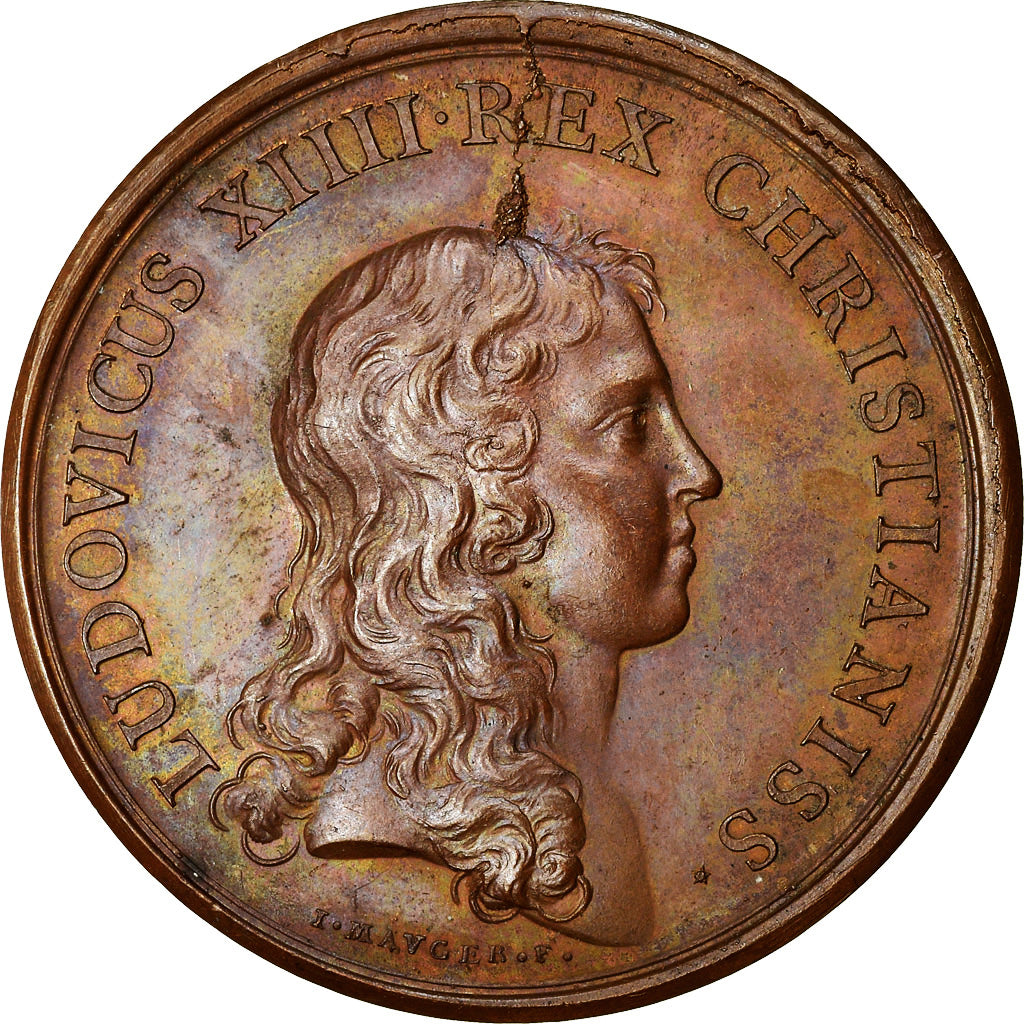 France, Medal, Louis XIV, Retour du Roi à Paris, History, 1652, Mauger