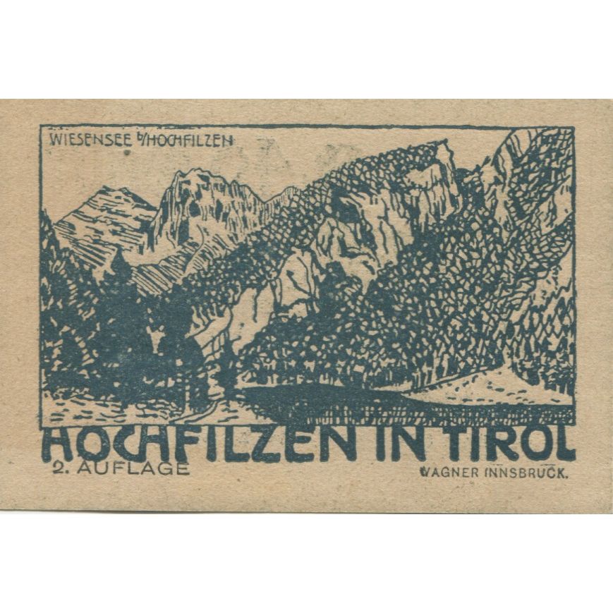 Banknote, Austria, Hochfilzen, 40 Heller, aigle, 1920 UNC(63) Mehl:FS 382a