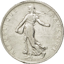 FRANCE, Semeuse, 2 Francs, 1918, Paris, KM #845.1, EF(40-45), Silver, 27,...