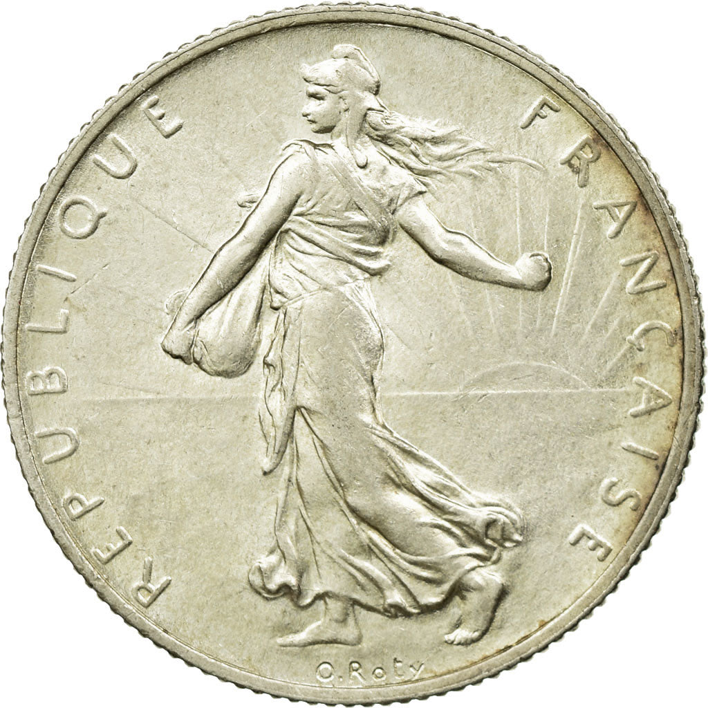 Coin, France, Semeuse, 2 Francs, 1915, MS(60-62), Silver, KM:845.1, Gadoury:532