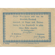 Banknote, Austria, Dornbach, 75 Heller, eglise 2, 1920, AU(55-58), Mehl:FS 132