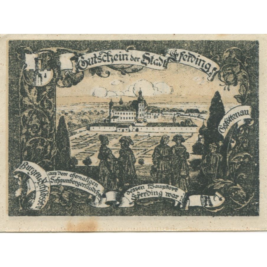 Banknote, Austria, Eferding, 50 Heller, château, 1920 UNC(60-62) Mehl:FS 152IV