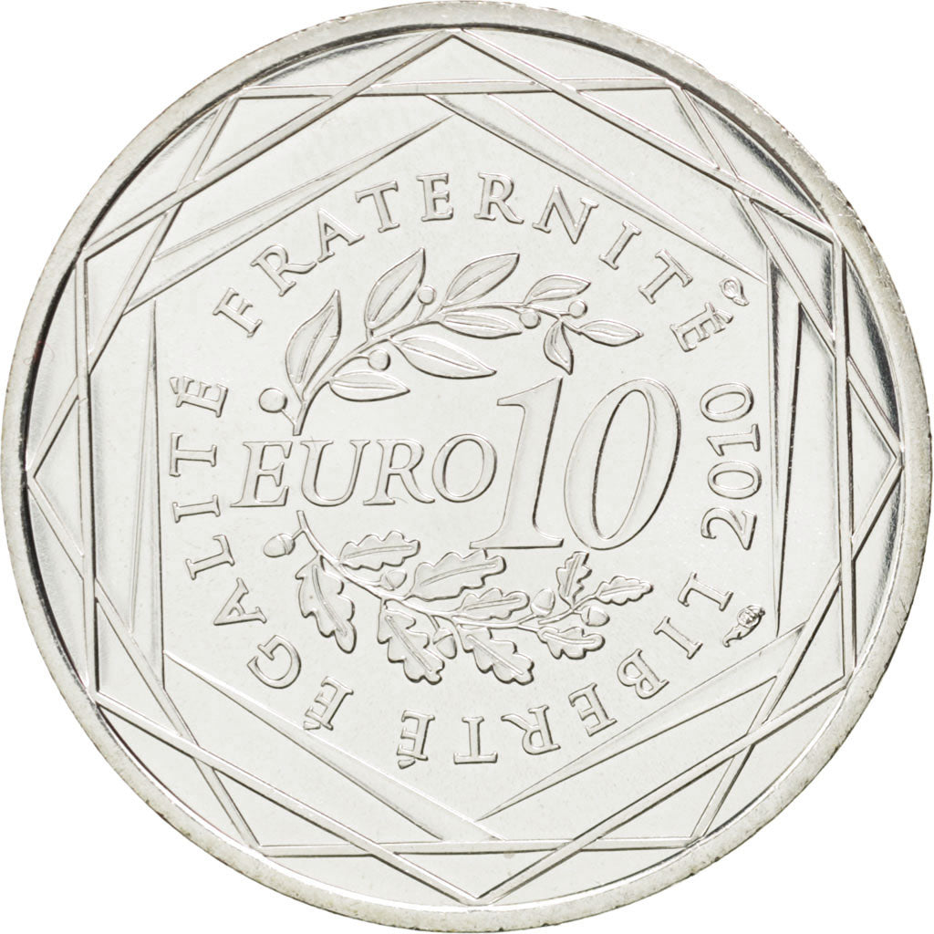 FRANCE, 10 Euro, 2010, Paris, KM #1666, MS(63), Silver, 29, 10.02