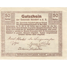 Banknote, Austria, Haindorf, 50 Heller, château, 1920 UNC(63) Mehl:FS 339