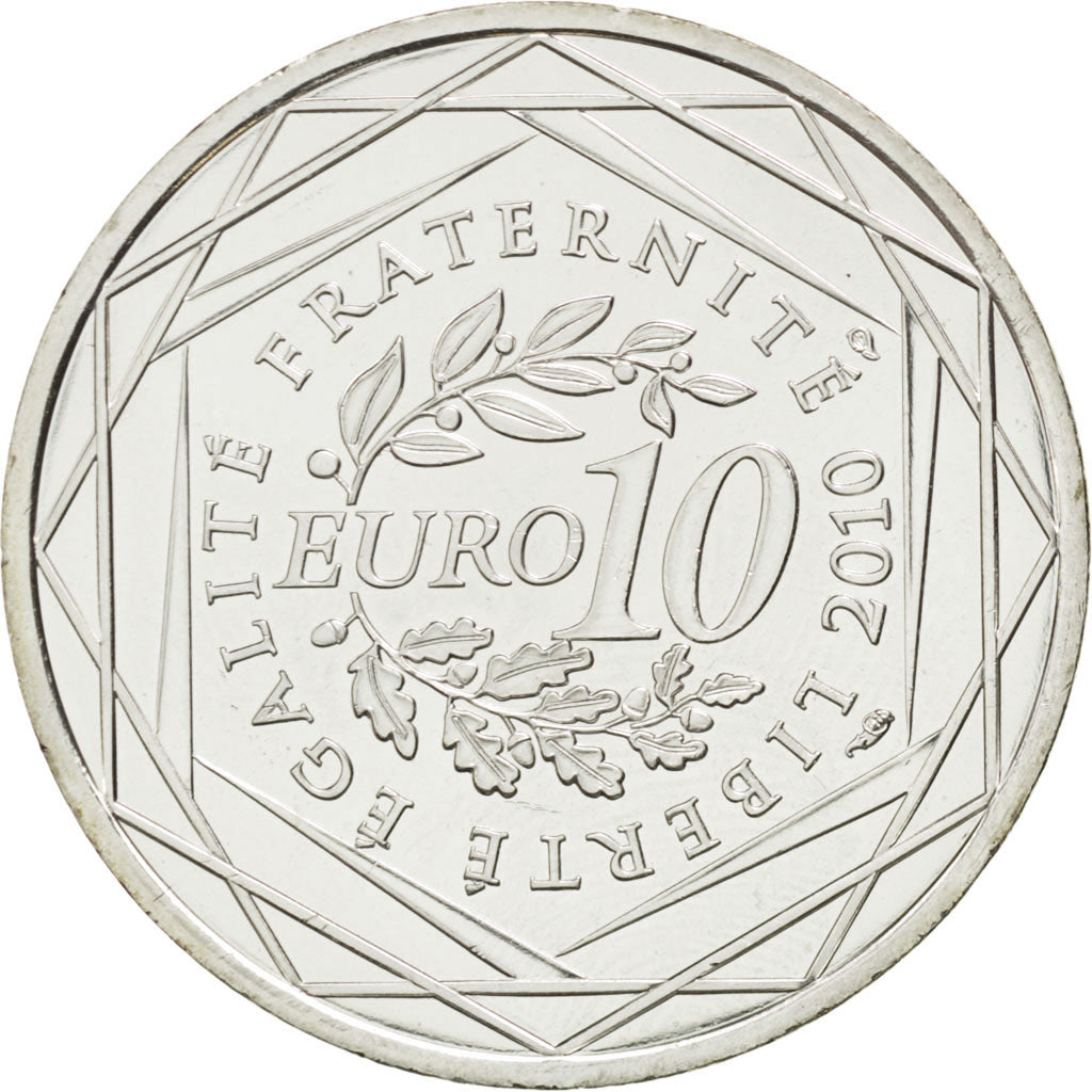 FRANCE, 10 Euro, 2010, Paris, KM #1661, MS(63), Silver, 29, 10.00