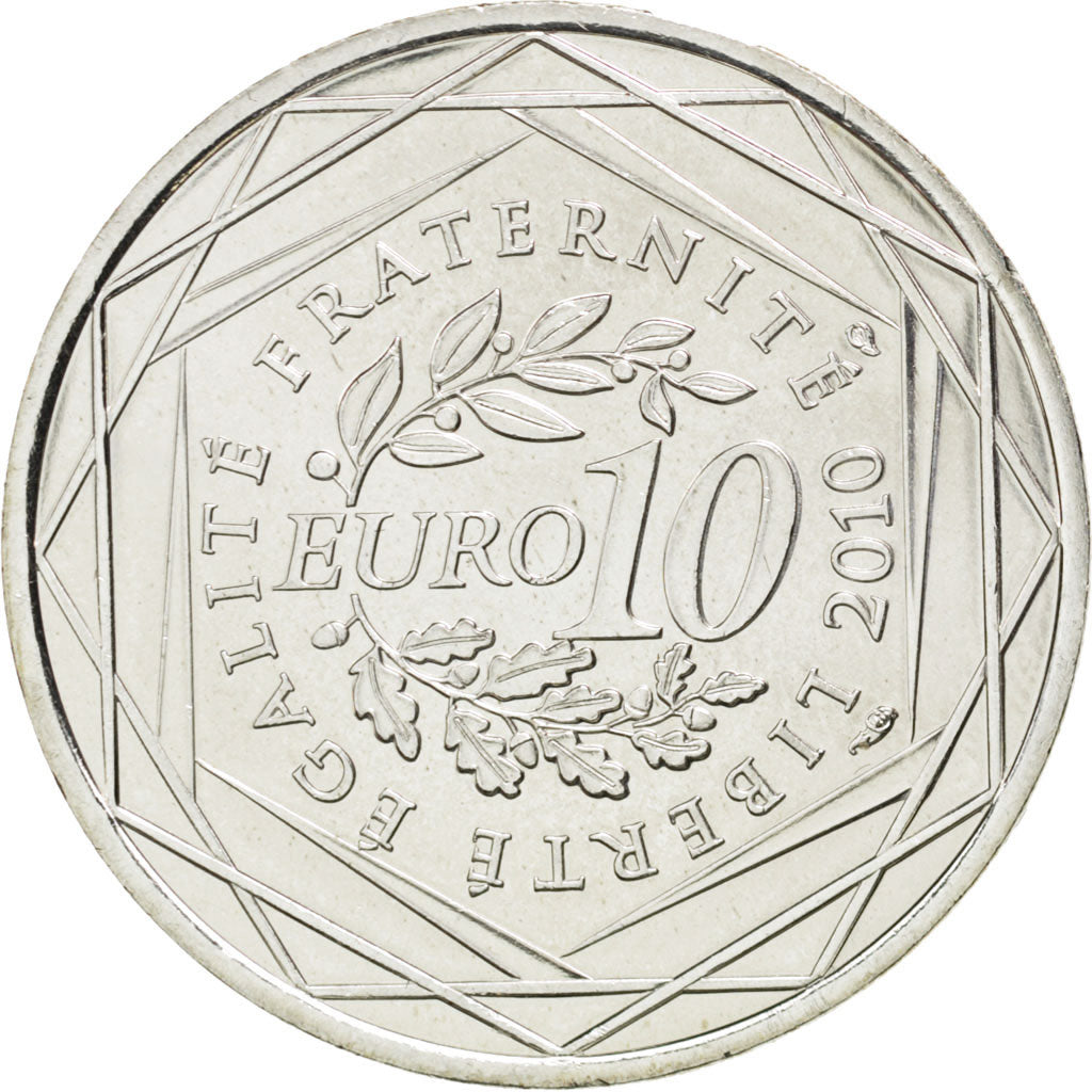 FRANCE, 10 Euro, 2010, Paris, KM #1651, MS(63), Silver, 29, 10.00
