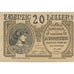 Banknote, Austria, Hausmening, 20 Heller, Blason, 1920 UNC(63) Mehl:FS 358Ia