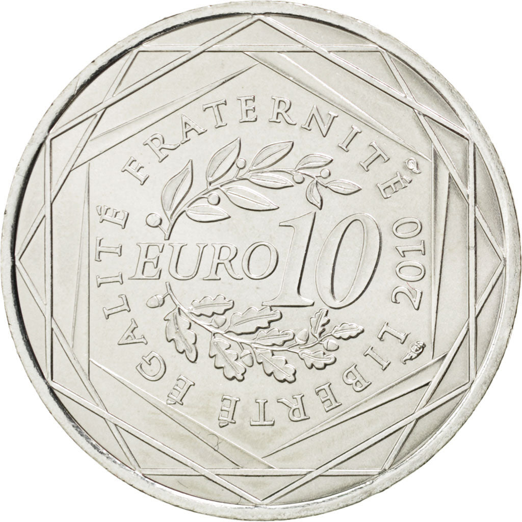 FRANCE, 10 Euro, 2010, Paris, KM #1657, MS(63), Silver, 29, 10.00