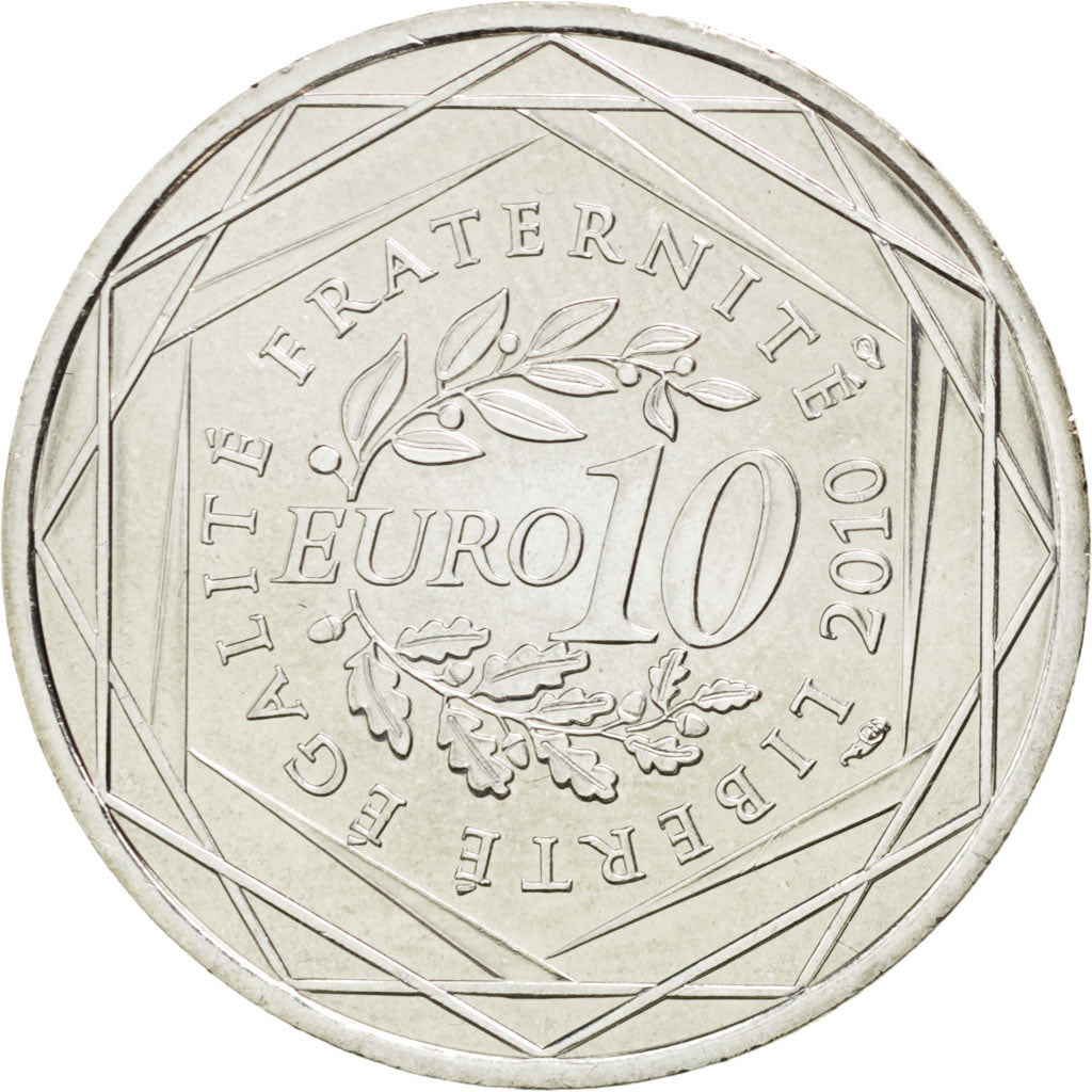 FRANCE, 10 Euro, 2010, Paris, KM #1646, MS(63), Silver, 29, 10.00