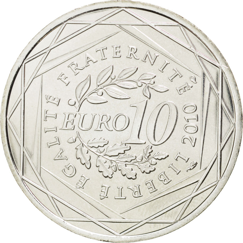 FRANCE, 10 Euro, 2010, Paris, KM #1670, MS(63), Silver, 29, 10.00