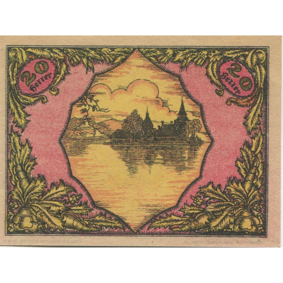 Banknote, Austria, Attersee, 20 Heller, lac, 1920, UNC(63), Mehl:FS 988a