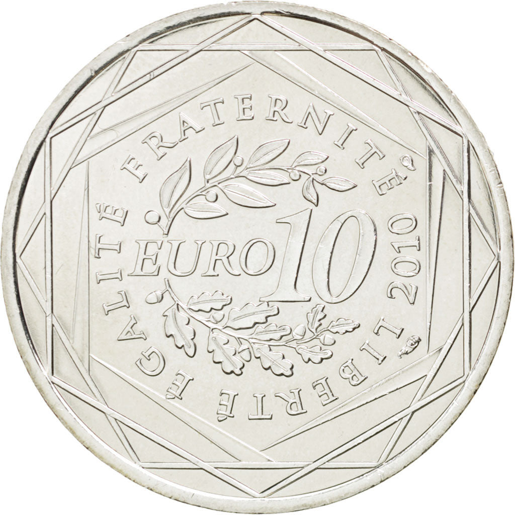 FRANCE, 10 Euro, 2010, Paris, KM #1645, MS(63), Silver, 29, 10.00