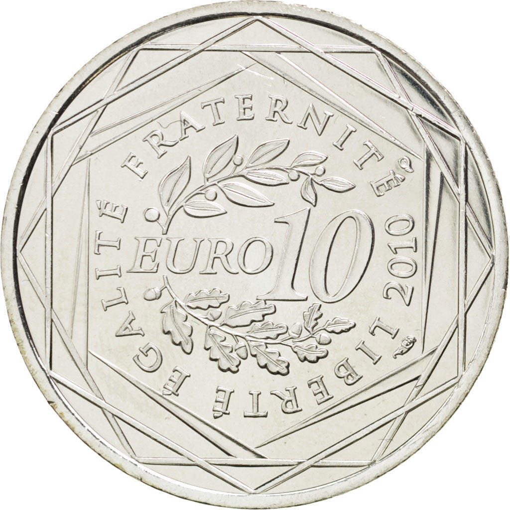 FRANCE, 10 Euro, 2010, Paris, KM #1650, MS(63), Silver, 29, 10.00