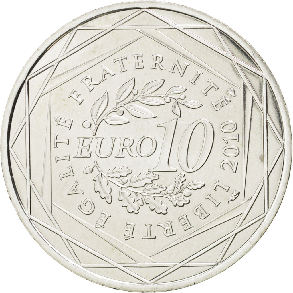 FRANCE, 10 Euro, 2010, Paris, KM #1649, MS(63), Silver, 29, 10.00