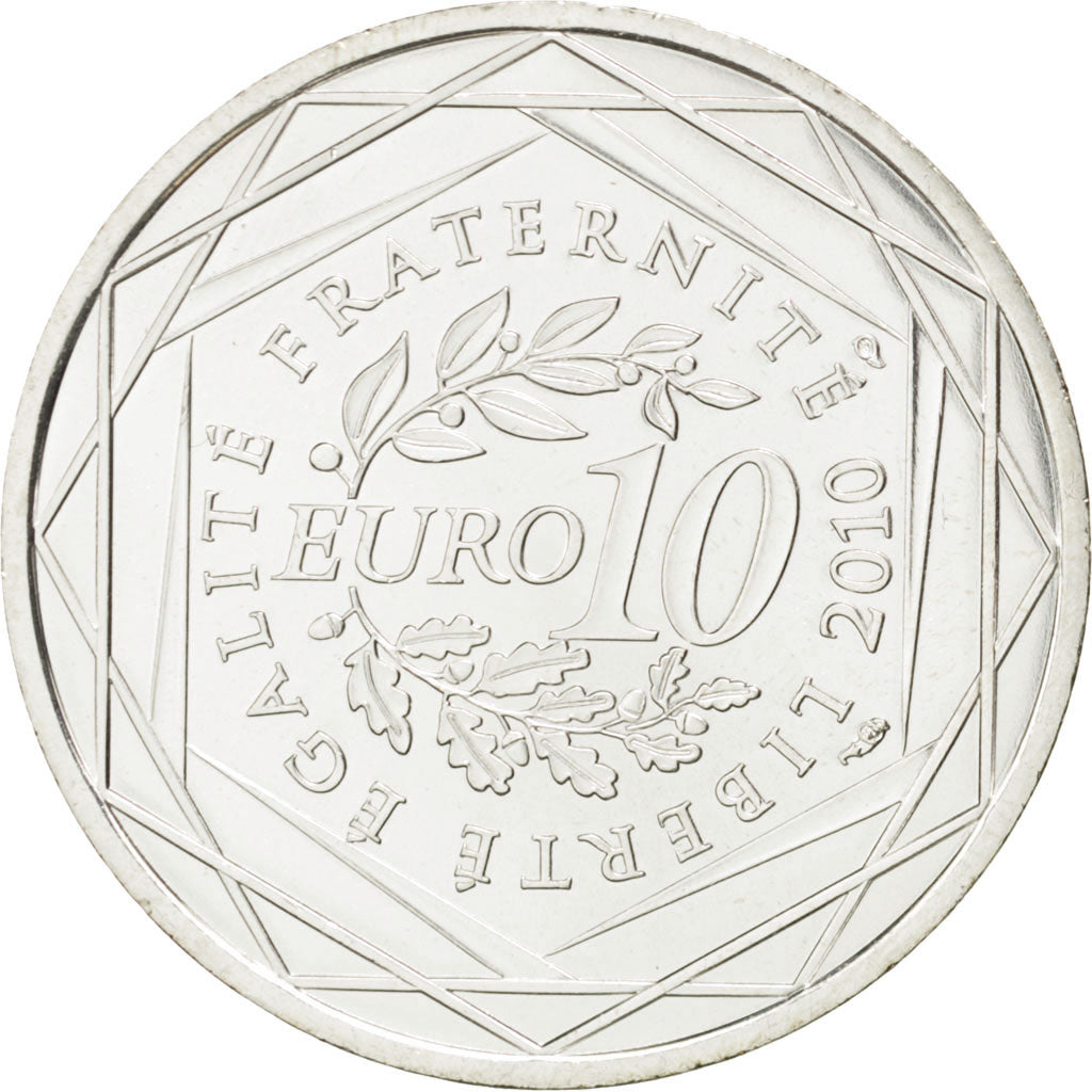 FRANCE, 10 Euro, 2010, Paris, KM #1667, MS(63), Silver, 29, 10.00