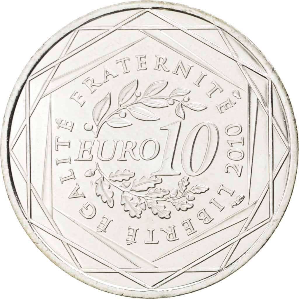 FRANCE, 10 Euro, 2010, Paris, KM #1660, MS(63), Silver, 29, 10.00