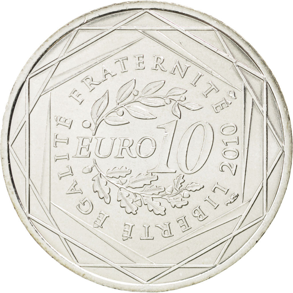 FRANCE, 10 Euro, 2010, Paris, KM #1663, MS(63), Silver, 29, 10.00