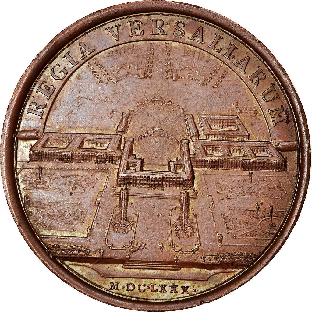 France, Medal, Louis XIV, Le Château de Versailles, History, 1680, Mauger