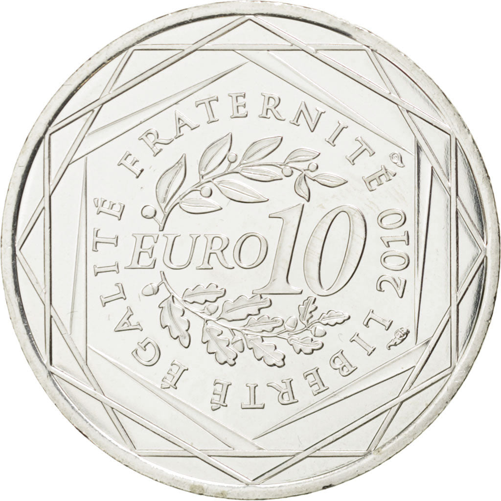 FRANCE, 10 Euro, 2010, Paris, KM #1658, MS(63), Silver, 29, 10.00