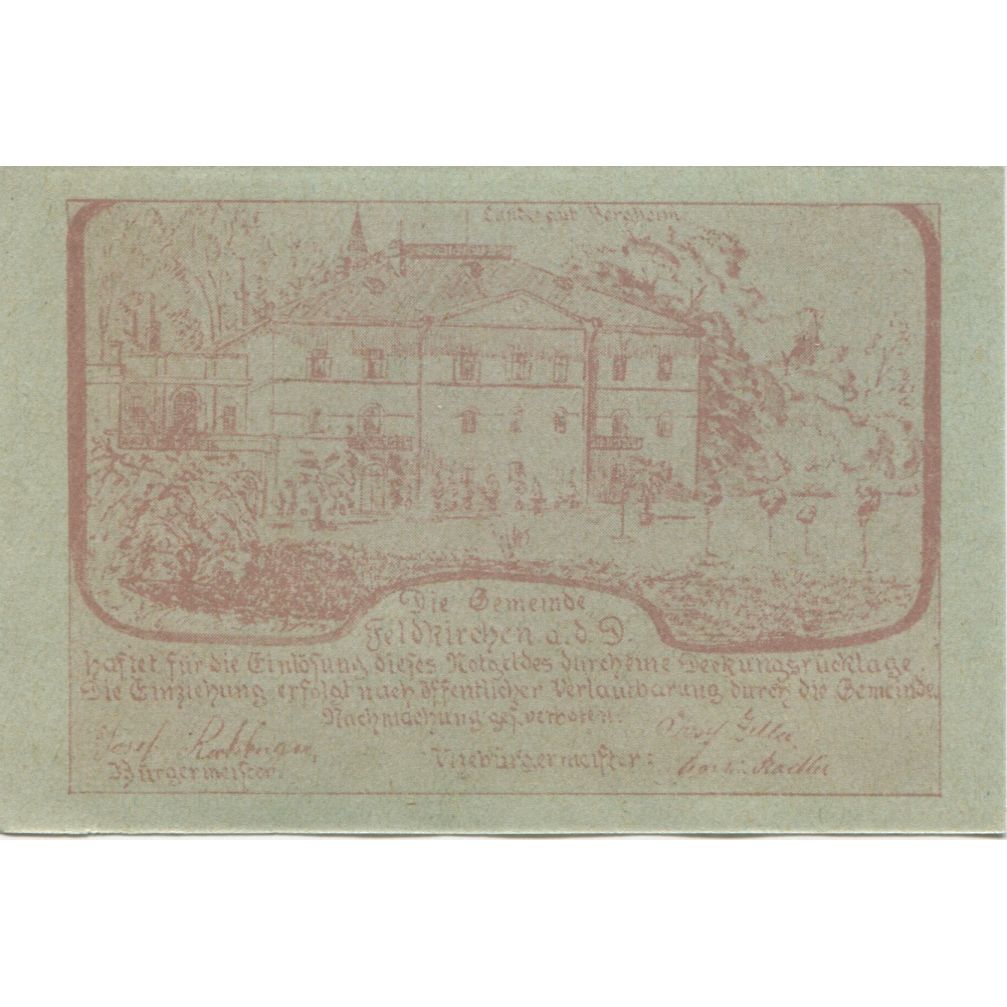 Banknote, Austria, Feldkirchen, 30 Heller, paysage, 1920, UNC(63), Mehl:FS 197a