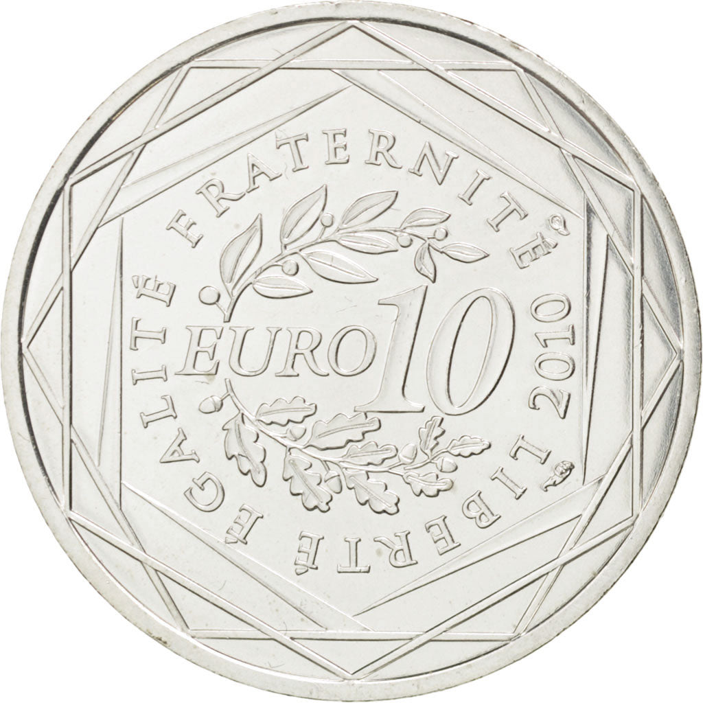 FRANCE, 10 Euro, 2010, Paris, KM #1669, MS(63), Silver, 29, 10.00