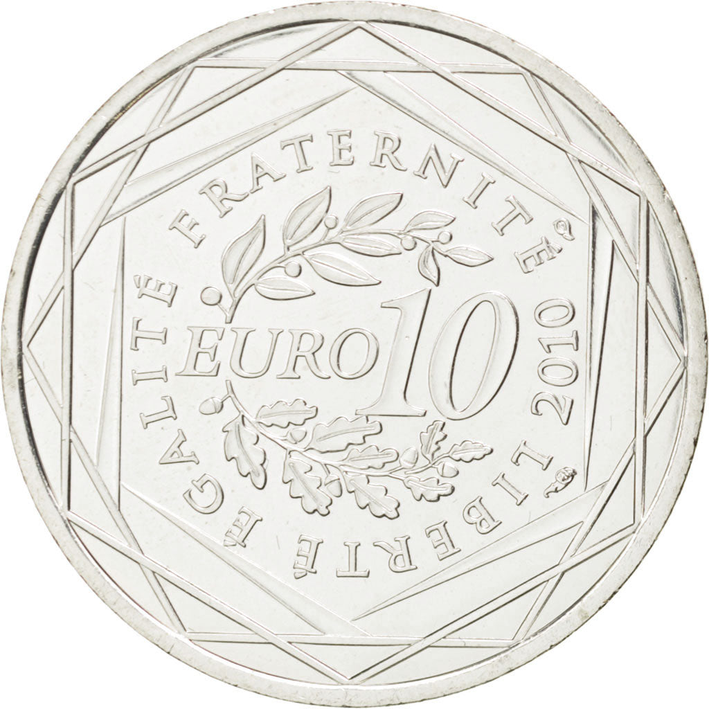 FRANCE, 10 Euro, 2010, Paris, KM #1654, MS(63), Silver, 29, 10.00