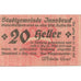 Billete, Austria, Innsbruck, 20 Heller, Texte 1919-05-31, SC, Mehl:FS 409a