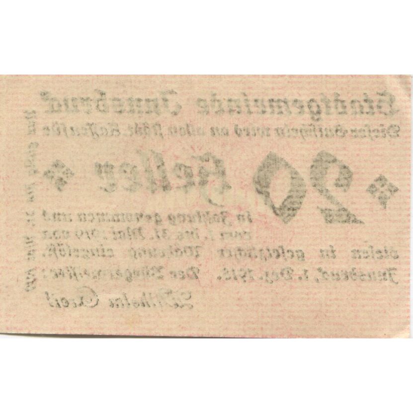 Billete, Austria, Innsbruck, 20 Heller, Texte 1919-05-31, SC, Mehl:FS 409a