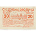 Biljet, Oostenrijk, Dross, 20 Heller, château 1920-12-31, SPL Mehl:FS 135.1