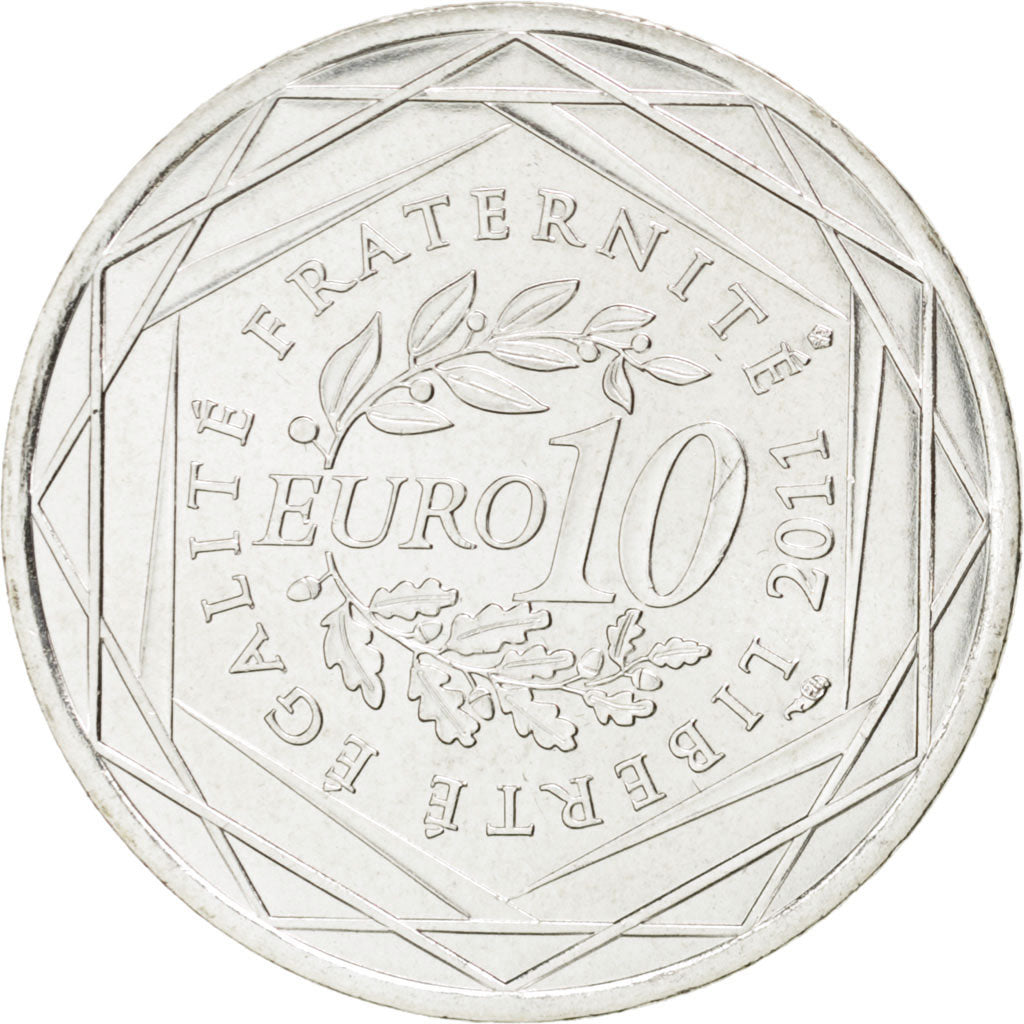 FRANCE, 10 Euro, 2011, Paris, KM #1730, MS(63), Silver, 29, 10.00